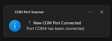 PortWatch – USB Connection Notifier Tray Tool for Developers